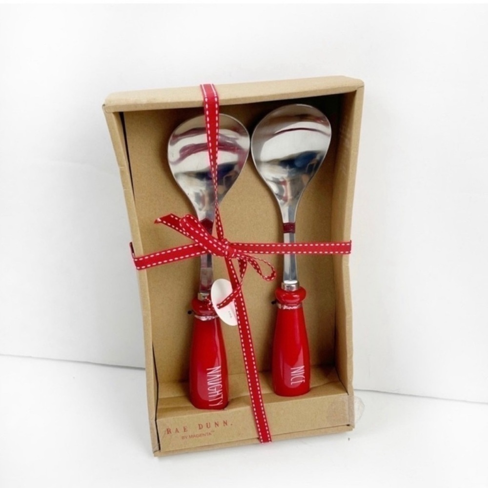 Rae Dunn Naughty And Nice Serving Spoons kitchenware